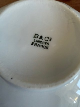 Limoges Bernardaud 3 tazas de consomé porcelana