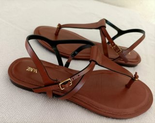 Sandalias piel. Zara. T.37.