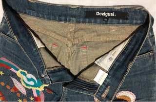 Pantalón Desigual Mujer Talla 36 Bordado