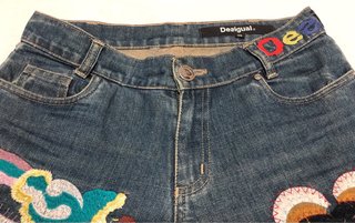 Pantalón Desigual Mujer Talla 36 Bordado