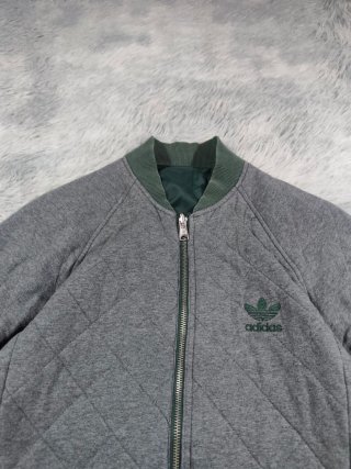 Chaqueta Bomber Adidas Reversible Verde Gris S/M