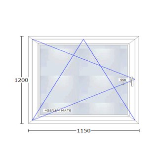 Ventana PVC CORTIZO 115 x 120 NUEVA