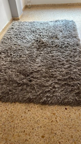 Alfombra Shaggy Gris