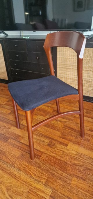 8 Sillas Comedor Madera Tapiz Negro