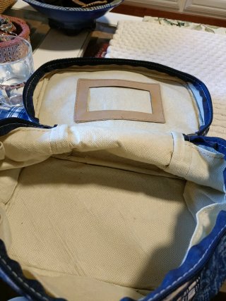 Neceser y porta anillos a cuadros