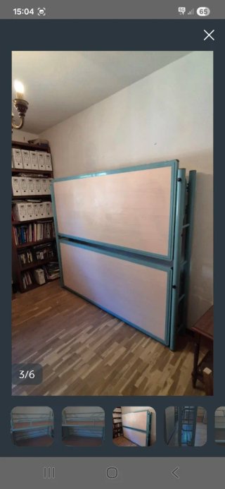 Literas plegables metal y madera