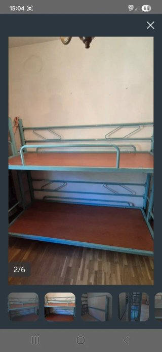 Literas plegables metal y madera
