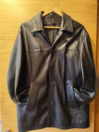 Chaquetón de Piel Negro