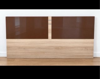 Cabecero de cama 150cm madera y cristal
