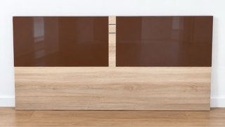 Cabecero de cama 150cm madera y cristal