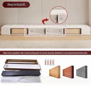 Mueble TV flotante blanco 160cm