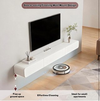 Mueble TV flotante blanco 160cm