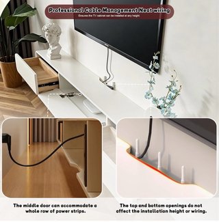 Mueble TV flotante blanco 160cm