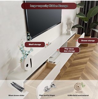 Mueble TV flotante blanco 160cm