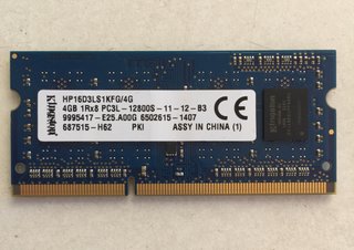 Memoria RAM Kingston 4GB DDR3 PC3L 1600MHz