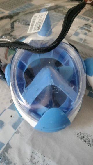 Gafas de buceo infantil azul y blanco