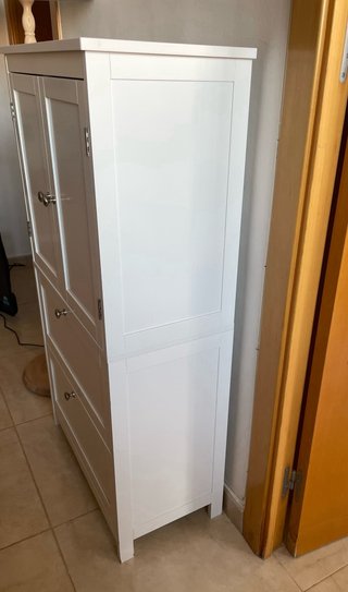 Cómoda blanco con puertas y 2 cajones