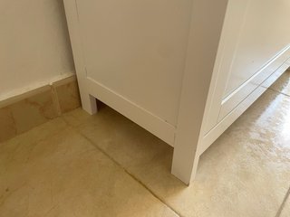 Cómoda blanco con puertas y 2 cajones