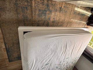 Cama Matrimonio Diseño Moderno Blanca lacado