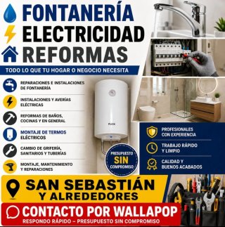 Fontanería, electricidad, reformas