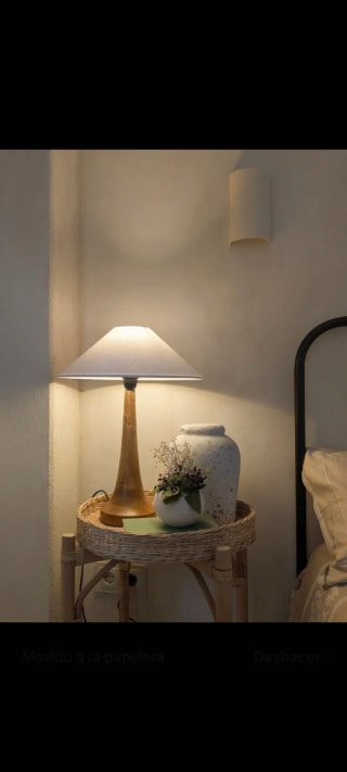 Pie de lámpara madera olmo