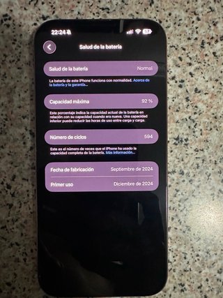 iPhone 16 Pro Max 256GB Dorado 92% de bateria