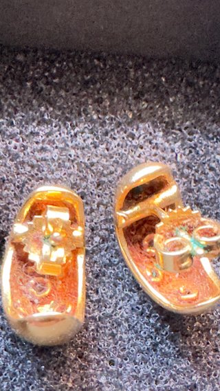 Pendientes vintage turban dorados años 90