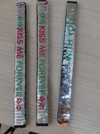 3 Pulseras Lentejuelas Reversibles