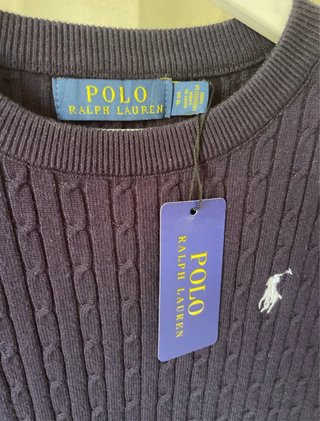 Jersey Polo Ralph Lauren Azul Cable Knit