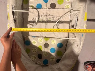 Capazo mimbre para bebé con estampado