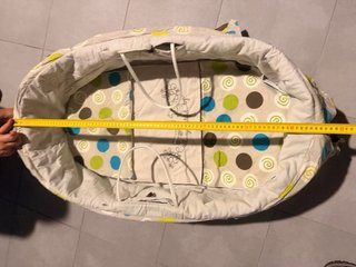 Capazo mimbre para bebé con estampado