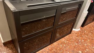 Mueble pared IKEA madera negro