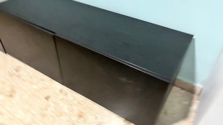 Mueble pared IKEA madera negro