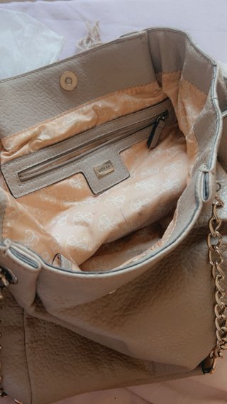 Bolso Guess Plateado Cadena
