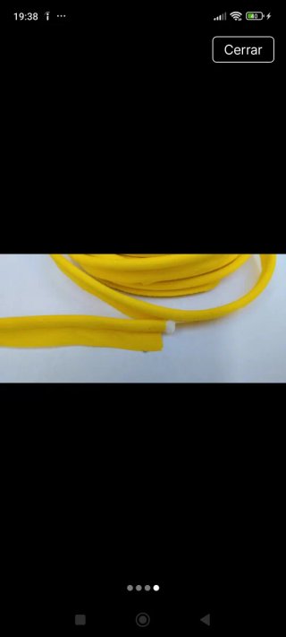 Vivo al bies con cordón en amarillo