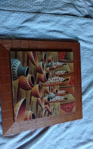 2 Cuadros Decorativos África Bambú