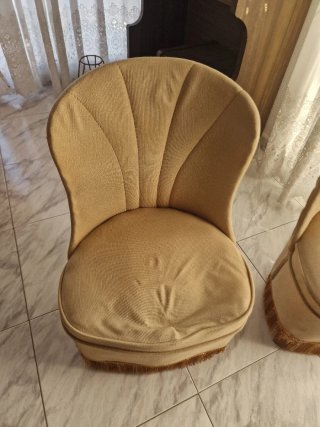 Sillas descalzadora vintage años 60 beige