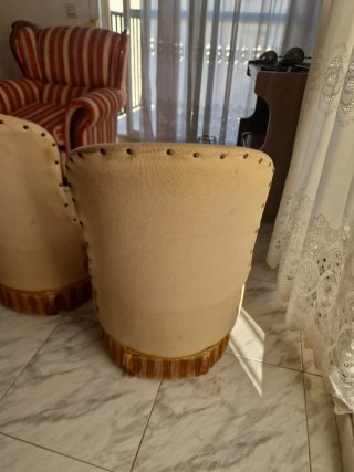 Sillas descalzadora vintage años 60 beige