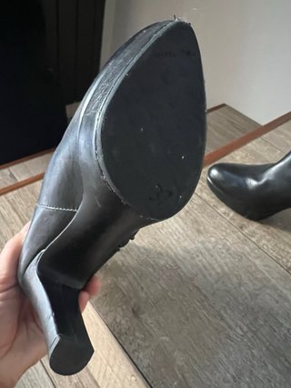 Botines Unisa Piel Negra Plataforma  Nuevos!!