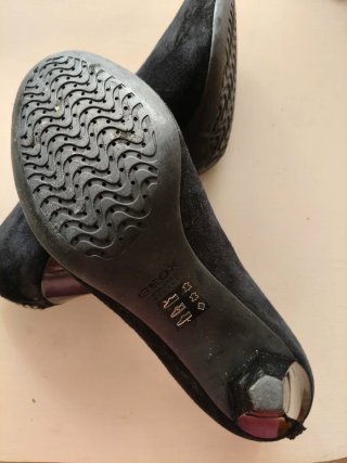 Zapatos Geox Ante Tacón Negro Talla 38