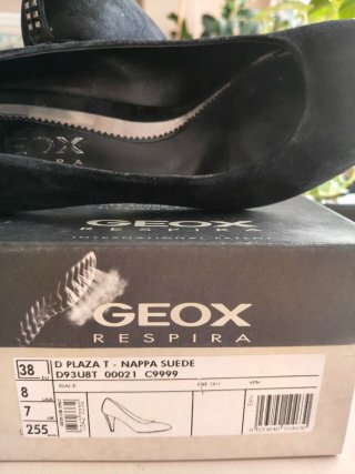 Zapatos Geox Ante Tacón Negro Talla 38