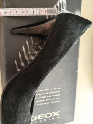 Zapatos Geox Ante Tacón Negro Talla 38