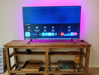 Mueble TV madera rústico