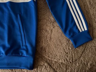 Chaqueta Adidas Original Azul y Blanca Nueva