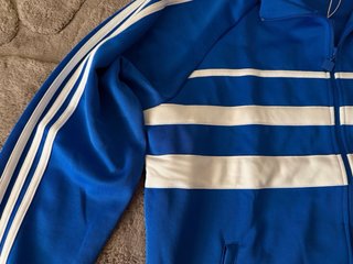 Chaqueta Adidas Original Azul y Blanca Nueva