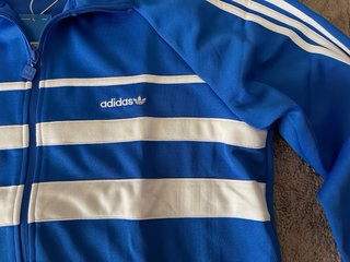 Chaqueta Adidas Original Azul y Blanca Nueva