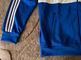 Chaqueta Adidas Original Azul y Blanca Nueva