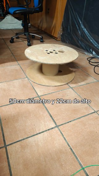Bobina madera 50cm diámetro x 22cm alto
