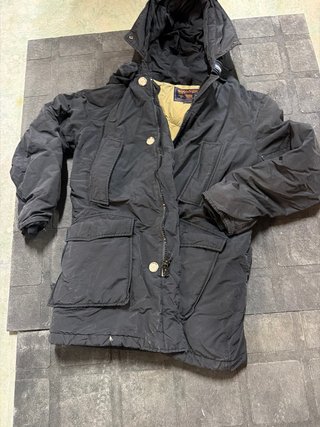 Cappotto Woolrich Nero e Beige