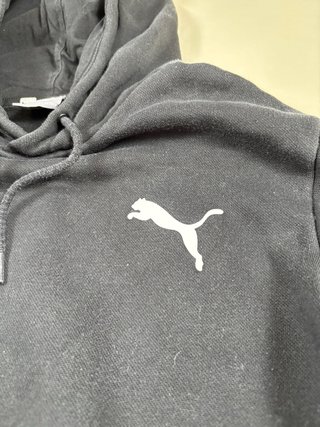 Sudadera PUMA Negra | Hoodie con Capucha | Vintage
